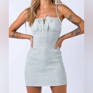 Green and White Checkered Princess Polly Dress Size US 6